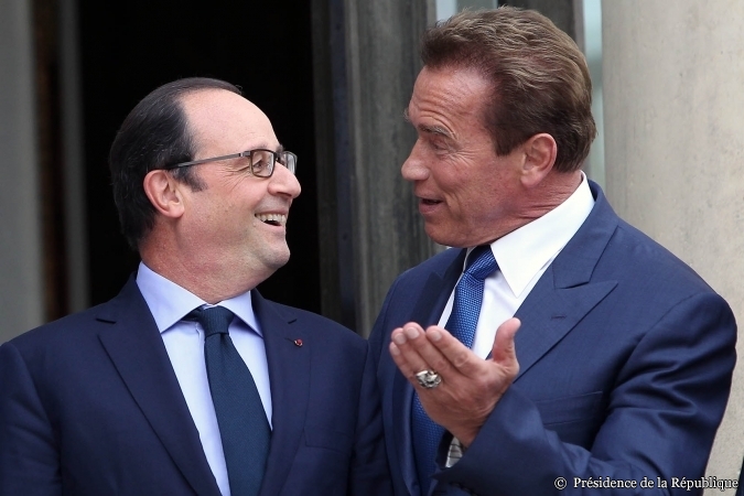 Changement climatique : l’ex-Terminator reçu par Hollande à l’Elysée